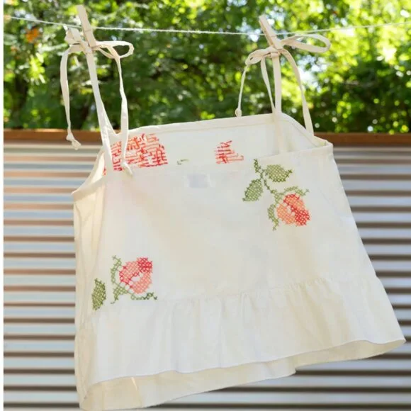 vintage rosy tie top - Picture 5 of 6